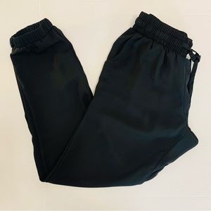 TIMING Black Semi-sheer Jogger Pants Size Small